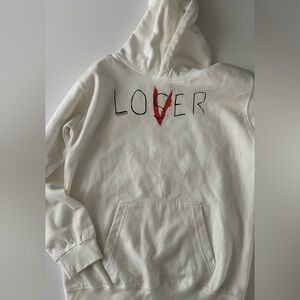 Cozy White Hoodie with Embroidered Design